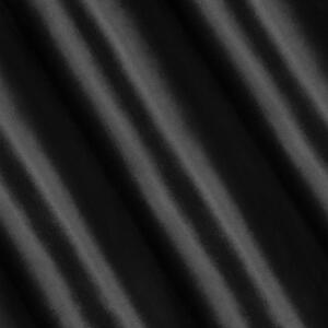 Eurofirany Černý sametový závěs PERI s ozdobným pásem v horní části 140x250 cm