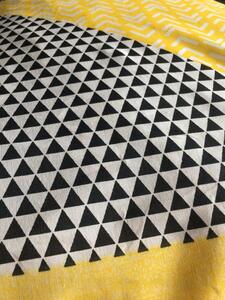 Stanex Povlečení bavlněné geometrie žlutá 140x200 + 90x70