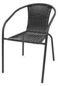 Ratanová zahradní židle HERKULES 2 černá