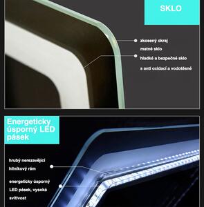 D‘Eluxe Koupelnové podsvícené LED zrcadlo 70x50cm SINGLE TOUCH RM46E