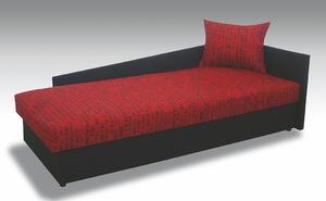 Pohodlná válenda 80x200 cm v červené a černé barvě v provedení pravá KN298