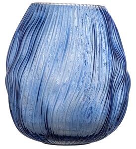 Modrá skleněná váza Bloomingville Leyla 22,5 cm