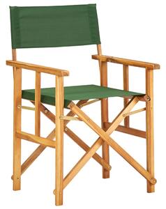 Režisérská židle masivní akáciové dřevo zelená