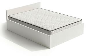 Ak furniture Dvoulůžková postel Trento 140x200 se zvedacím roštem a matrací bílá