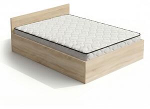 Ak furniture Dvoulůžková postel Trento 140x200 se zvedacím roštem a matrací dub Sonoma