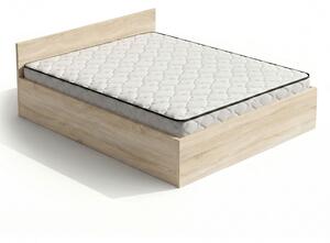 Ak furniture Dvoulůžková postel Trento 160x200 se zvedacím roštem a matrací dub Sonoma