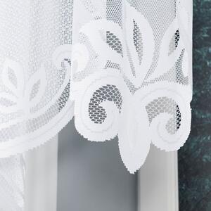 Bílá žakárová záclona POLA 300x100 cm