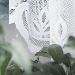 Bílá žakárová záclona POLA 300x100 cm
