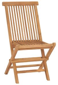 Skládací zahradní židle 2 ks masivní teakové dřevo