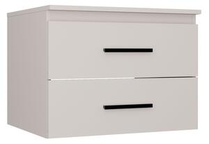 TP Living Závěsná skříňka pod umyvadlo s deskou NEL 2S 60 cm kašmírová