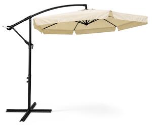 Ak furniture Zahradní slunečník CYNIA s boční nohou 300 cm béžový