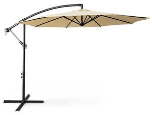 Ak furniture Zahradní slunečník ASTER s boční nohou 300 cm béžový