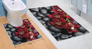 Bellatex koupelnová předložka 3D tisk sada Orchidea - 60x100, 50x60cm