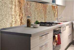 DIMEX | Fototapeta do kuchyně Výstřední textura zdi KI-180-151 | 180 x 60 cm | hnědá, šedá