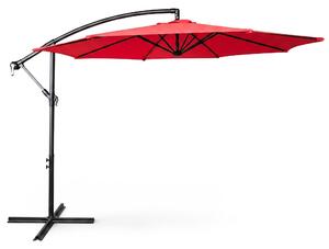 Ak furniture Zahradní slunečník ASTER s boční nohou 300 cm červený