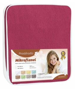 Bellatex Prostěradlo Korall micro Jahodová - 90x200 cm