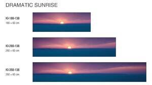 DIMEX | Fototapeta do kuchyně Východ slunce KI-180-138 | 180 x 60 cm | modrá, fialová, růžová