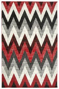 Koberec Sumatra D581A červený / černý / bílý / šedý