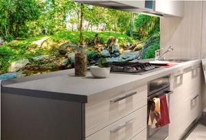 DIMEX | Fototapeta do kuchyně Botanická zahrada KI-180-134 | 180 x 60 cm | zelená, hnědá