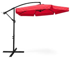 Ak furniture Zahradní slunečník CYNIA s boční nohou 300 cm červený
