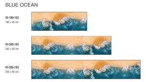 DIMEX | Fototapeta do kuchyně Modrý oceán KI-180-163 | 180 x 60 cm | modrá, bílá, krémová, oranžová