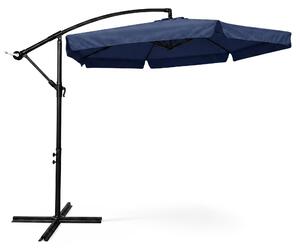 Ak furniture Zahradní slunečník CYNIA s boční nohou 300 cm tmavě modrý