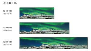 DIMEX | Fototapeta do kuchyně Aurora KI-350-139 | 350 x 60 cm | zelená, modrá, bílá, černá