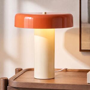 NOLA Stolní lampa Dionne, oranžová/béžová, 33 cm, kov, E14, Žlutá / oranžová, Obývací pokoj / jídelna, kov, Moderní