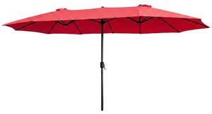 Ak furniture Dvojitý zahradní slunečník TILIA 460x270 cm červený