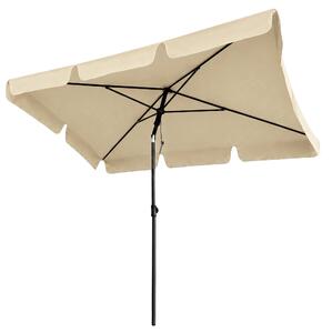 Ak furniture Zahradní slunečník FLOKS 200x125 cm béžový