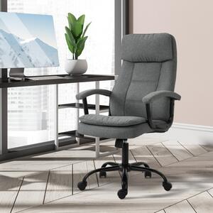 Vinsetto Masážní kancelářská výškově nastavitelná otočná židle, ergonomická, šedá 63 x 70 x 112-121 cm