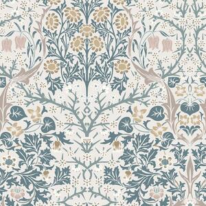 Vliesová tapeta na zeď, béžová, šedá, květiny, listy, 140505, William Morris at Home vol. 2