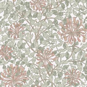Vliesová tapeta na zeď, olivová, růžová, květiny, listy, 140488, William Morris at Home vol. 2