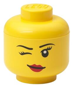 Žlutý úložný box ve tvaru hlavy LEGO® Whinky mini 12 cm