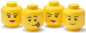 Set čtyř žlutých úložných boxů LEGO® mini