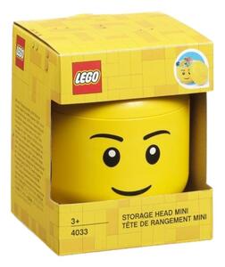 Lego® Žlutý úložný box ve tvaru hlavy LEGO® Boy mini 12 cm
