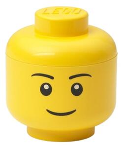 Žlutý úložný box ve tvaru hlavy LEGO® Boy mini 12 cm