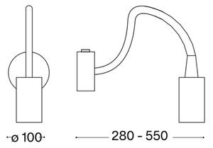 Ideal Lux - LED Flexibilní lampička FOCUS LED/4W/230V CRI 90 bílá