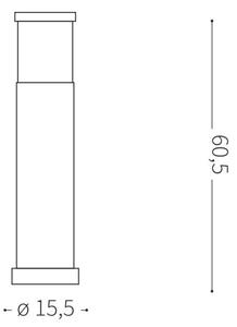 Ideal Lux - Venkovní lampa TRONCO 1xE27/42W/230V 60 cm IP65 antracit