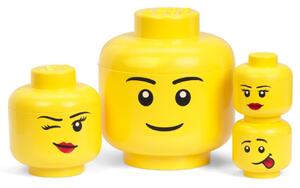 Set čtyř žlutých úložných boxů LEGO® mini