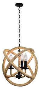 Lustr na řetězu ROPE GLOBO 3xE14/10W/230V