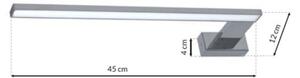 LED Koupelnové nástěnné svítidlo SHINE LED/11W/230V 45 cm IP44 lesklý chrom