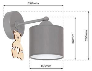 Dětské nástěnné svítidlo BEAR 1xE27/60W/230V