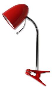 Aigostar B.V. Aigostar - Stolní lampa s klipem 1xE27/36W/230V červená/chrom AI0350