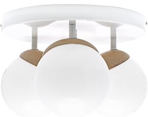 Přisazený lustr SFERA WOOD 3xE14/40W/230V bílá