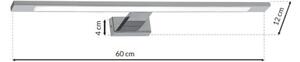 LED Koupelnové osvětlení zrcadla SHINE LED/12W/230V 60 cm IP44 lesklý chrom