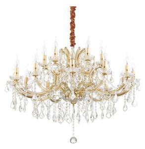 Ideal Lux - Křišťálový lustr na řetězu NAPOLEON 18xE14/40W/230V pr. 96 cm zlatá