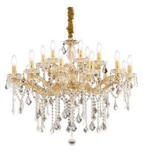 Ideal Lux - Křišťálový lustr na řetězu FLORIAN 18xE14/40W/230V pr. 86 cm zlatá