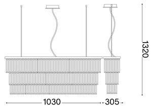 Ideal Lux - Křišťálový lustr na lanku MARTINEZ 8xE14/40W/230V chrom