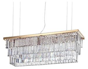 Ideal Lux - Křišťálový lustr na lanku MARTINEZ 8xE14/40W/230V zlatá